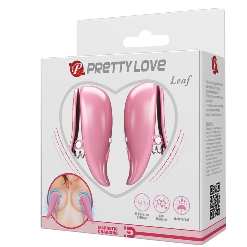 PRETTY LOVE - LEAF PINZAS VIBRATORIAS PARA PEZONES ROSA 6 PRETTY LOVE - LEAF PINZAS VIBRATORIAS PARA PEZONES ROSA - Imagen 6