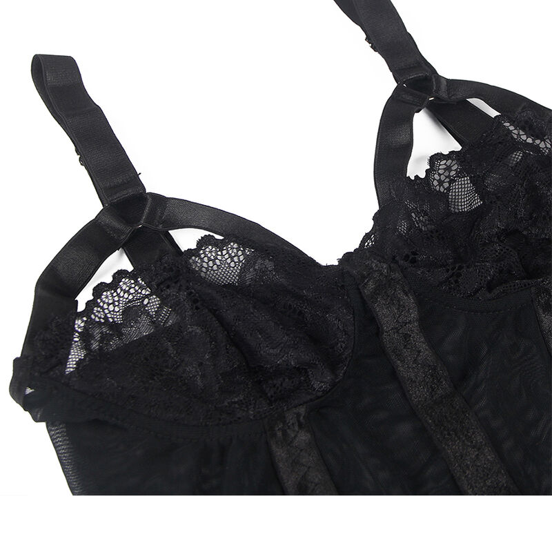 SUBBLIME - TEDDY CON LIGUERO DETALLE TIRAS PECHO NEGRO S/M 6 SUBBLIME - TEDDY CON LIGUERO DETALLE TIRAS PECHO NEGRO S/M - Imagen 7