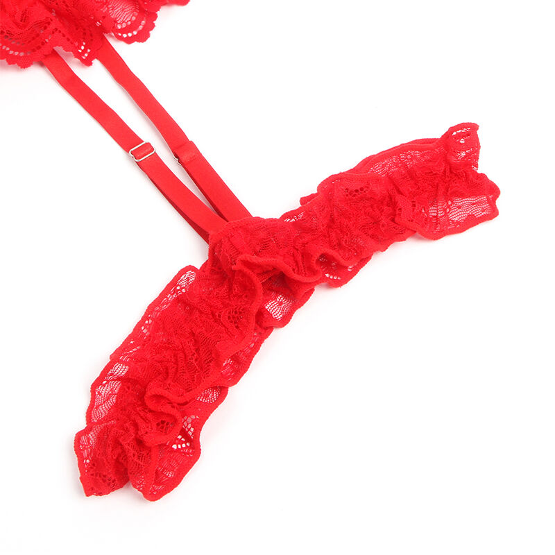 SUBBLIME - TEDDY CON LIGA DETALLE ENCAJE Y TIRAS ROJO S/M 8 SUBBLIME - TEDDY CON LIGA DETALLE ENCAJE Y TIRAS ROJO S/M - Imagen 9