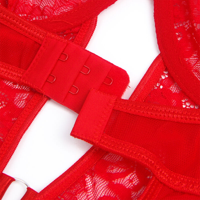 SUBBLIME - TEDDY CON LIGA DETALLE ENCAJE Y TIRAS ROJO S/M 6 SUBBLIME - TEDDY CON LIGA DETALLE ENCAJE Y TIRAS ROJO S/M - Imagen 7