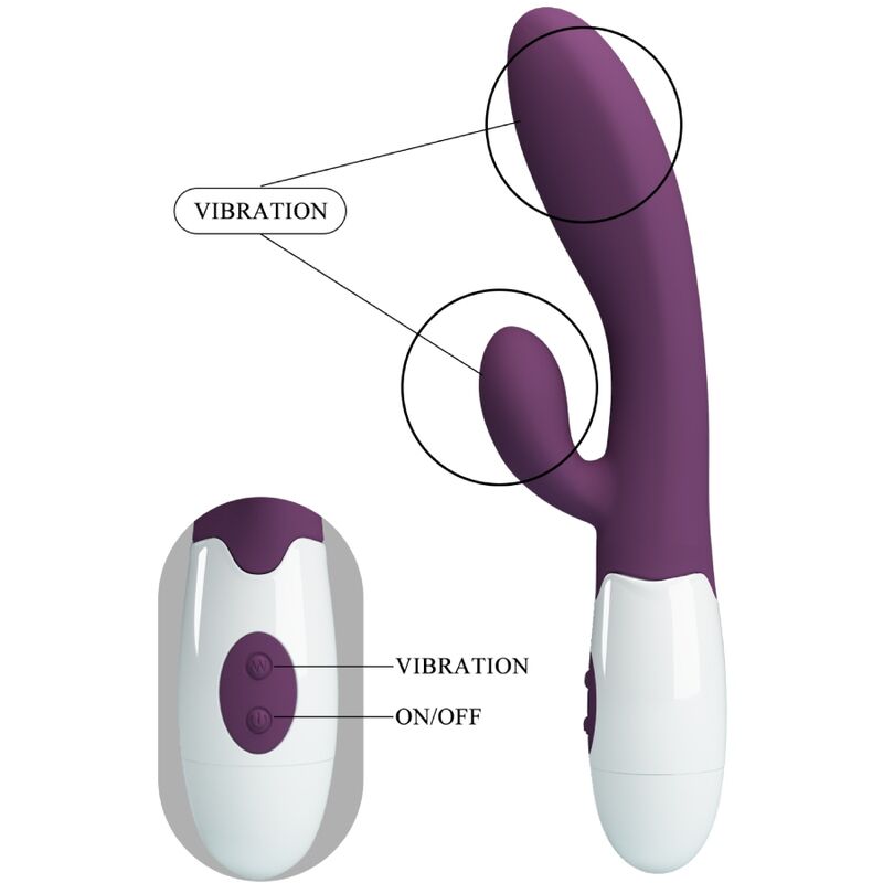 PRETTY LOVE - ALVIS VIBRADOR RABBIT & PUNTO G MORADO 3 PRETTY LOVE - ALVIS VIBRADOR RABBIT & PUNTO G MORADO - Imagen 3