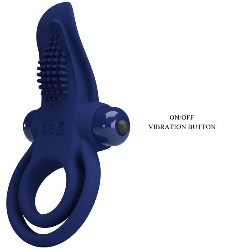 PRETTY LOVE - BRONSON DOBLE ANILLO CON VIBRACIÓN AZUL 2 PRETTY LOVE - BRONSON DOBLE ANILLO CON VIBRACIÓN AZUL - Imagen 2