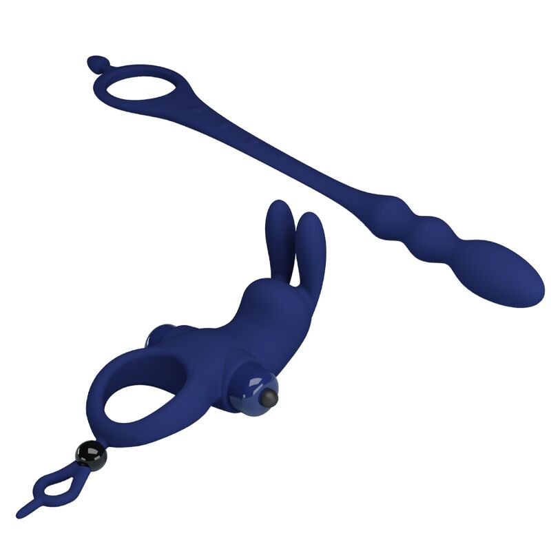PRETTY LOVE - AYAD ANILLO VIBRADOR RABBIT CON PLUG AZUL 11 PRETTY LOVE - AYAD ANILLO VIBRADOR RABBIT CON PLUG AZUL - Imagen 11