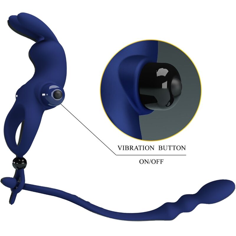 PRETTY LOVE - AYAD ANILLO VIBRADOR RABBIT CON PLUG AZUL 10 PRETTY LOVE - AYAD ANILLO VIBRADOR RABBIT CON PLUG AZUL - Imagen 10
