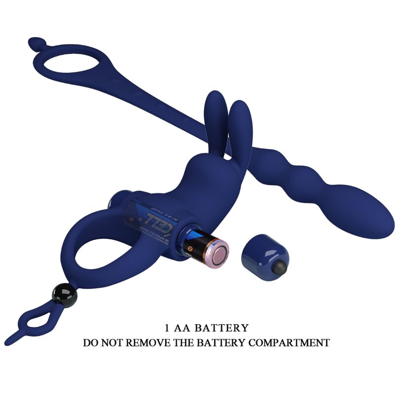 PRETTY LOVE - AYAD ANILLO VIBRADOR RABBIT CON PLUG AZUL 8 PRETTY LOVE - AYAD ANILLO VIBRADOR RABBIT CON PLUG AZUL - Imagen 8