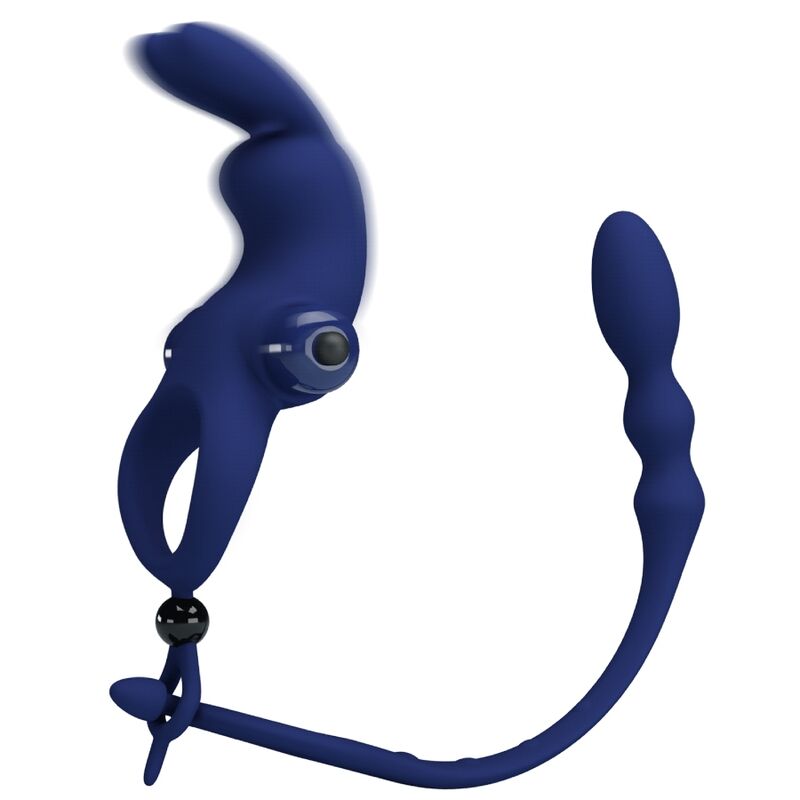 PRETTY LOVE - AYAD ANILLO VIBRADOR RABBIT CON PLUG AZUL 7 PRETTY LOVE - AYAD ANILLO VIBRADOR RABBIT CON PLUG AZUL - Imagen 7