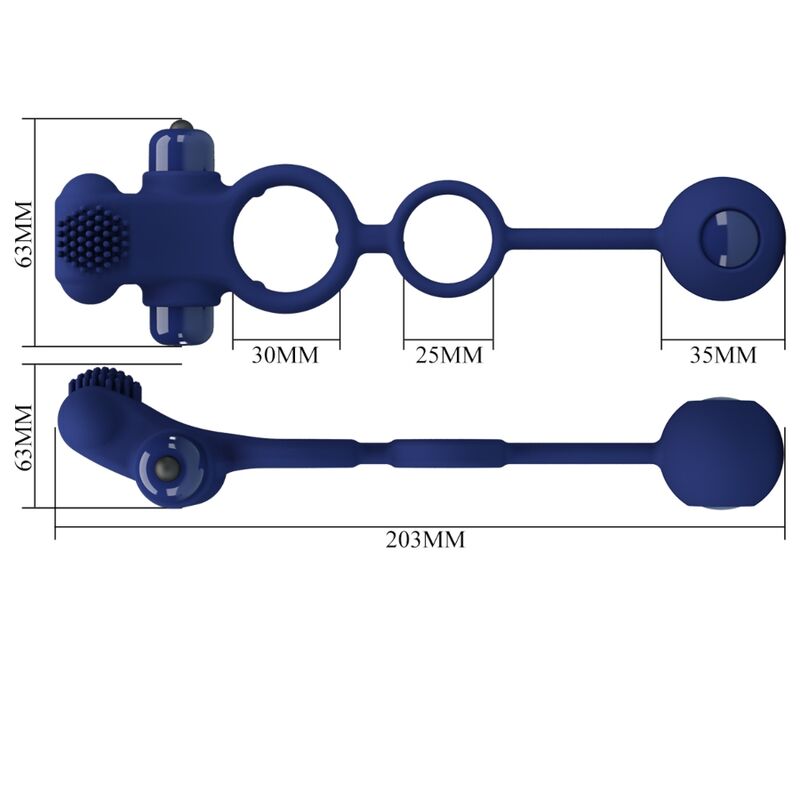 PRETTY LOVE - REMINGTON DOBLE ANILLO VIBRADOR CON PLUG AZUL 9 PRETTY LOVE - REMINGTON DOBLE ANILLO VIBRADOR CON PLUG AZUL - Imagen 9