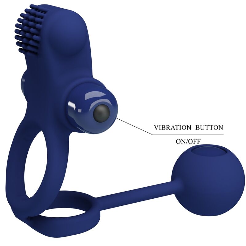 PRETTY LOVE - REMINGTON DOBLE ANILLO VIBRADOR CON PLUG AZUL 7 PRETTY LOVE - REMINGTON DOBLE ANILLO VIBRADOR CON PLUG AZUL - Imagen 7
