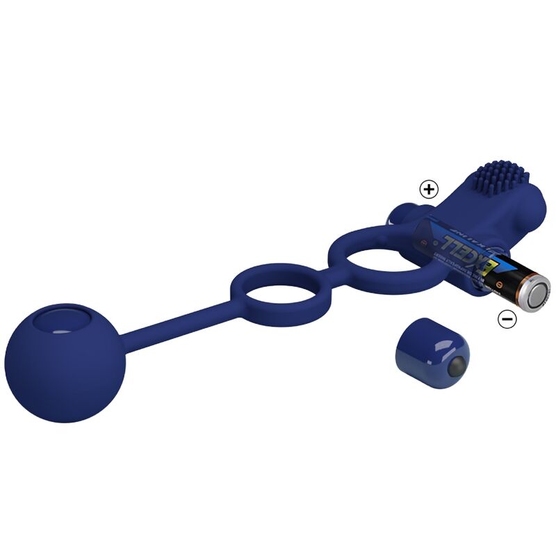 PRETTY LOVE - REMINGTON DOBLE ANILLO VIBRADOR CON PLUG AZUL 3 PRETTY LOVE - REMINGTON DOBLE ANILLO VIBRADOR CON PLUG AZUL - Imagen 3