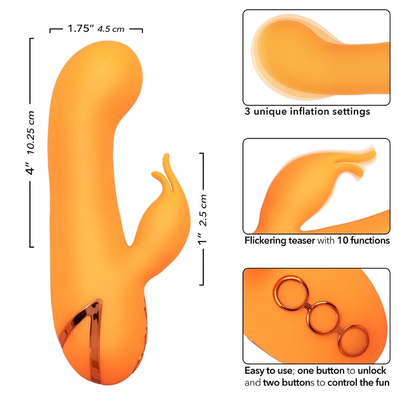 CALEXOTICS - MONTECITO MUSE VIBRADOR RABBIT NARANJA BY CALIFORNIA DREAMING 7 CALEXOTICS - MONTECITO MUSE VIBRADOR RABBIT NARANJA BY CALIFORNIA DREAMING - Imagen 7