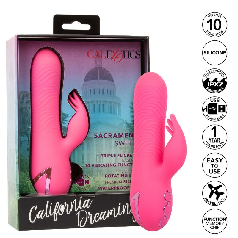 CALEXOTICS - SACRAMENTO SWEETIE VIBRADOR RABBIT ROSA BY CALIFORNIA DREAMING 9 CALEXOTICS - SACRAMENTO SWEETIE VIBRADOR RABBIT ROSA BY CALIFORNIA DREAMING - Imagen 9