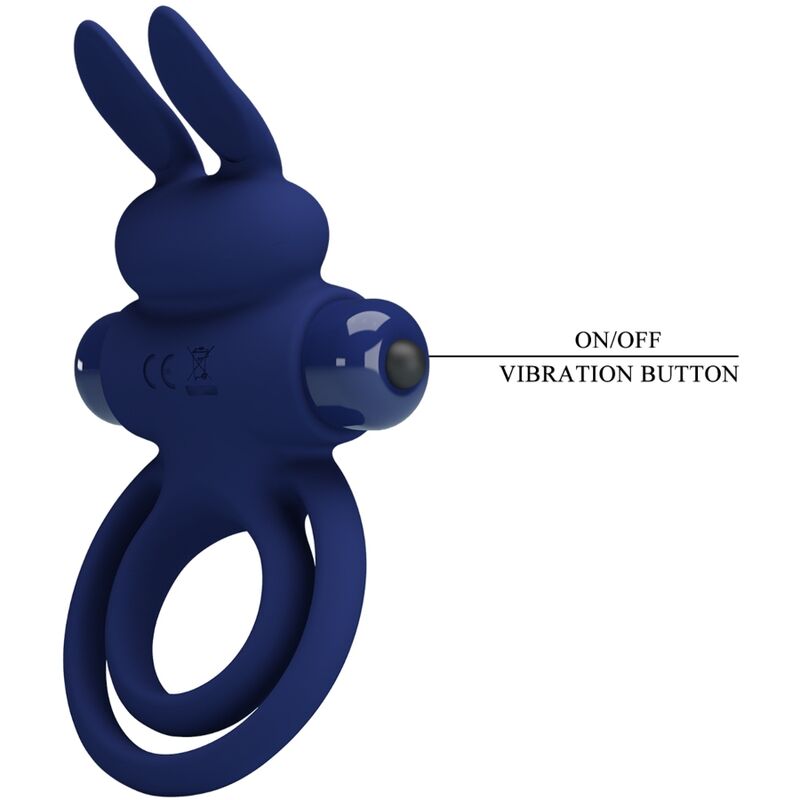 PRETTY LOVE - DAREY DOBLE ANILLO VIBRADOR RABBIT AZUL 7 PRETTY LOVE - DAREY DOBLE ANILLO VIBRADOR RABBIT AZUL - Imagen 7