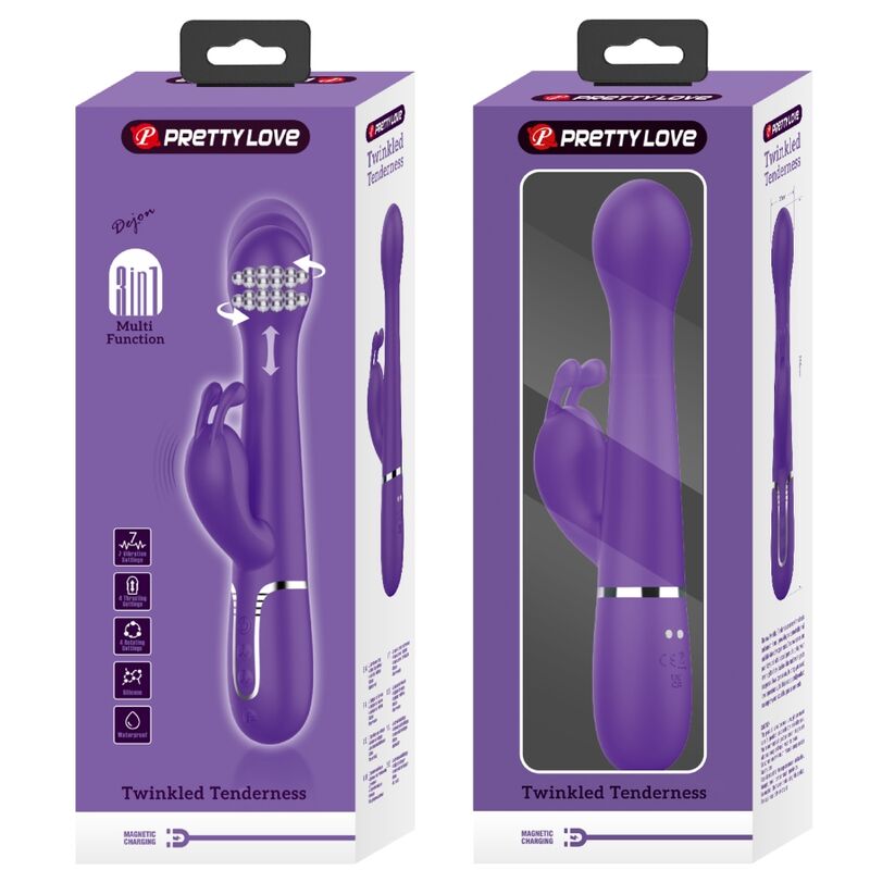 PRETTY LOVE - DEJON VIBRADOR RABBIT 3 EN 1 MULTIFUNCIÓN MORADO 9 PRETTY LOVE - DEJON VIBRADOR RABBIT 3 EN 1 MULTIFUNCIÓN MORADO - Imagen 9