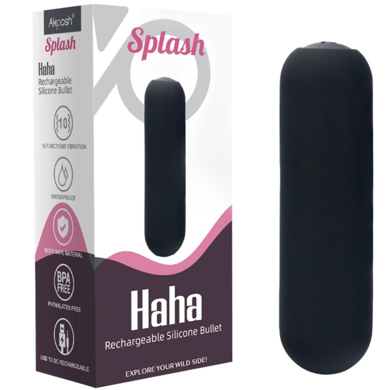 ARMONY - SPLASH HAHA BALA VIBRADORA SILICONA 10 VIBRACIONES 75 X 19 CM NEGRO 5 ARMONY - SPLASH HAHA BALA VIBRADORA SILICONA 10 VIBRACIONES 75 X 19 CM NEGRO - Imagen 5