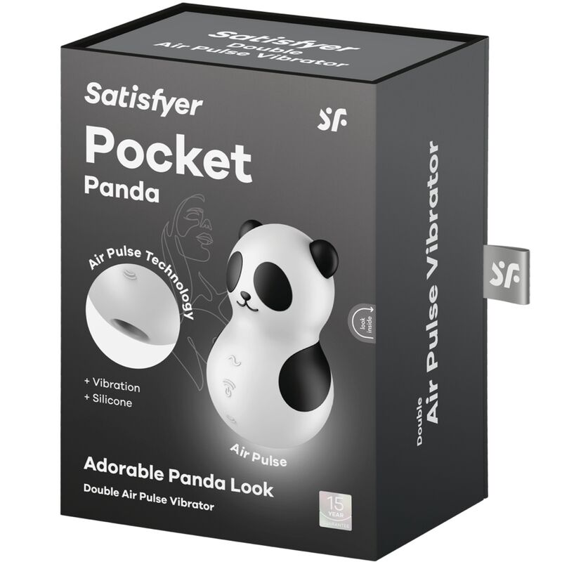 SATISFYER - POCKET PANDA ESTIMULADOR & VIBRADOR BLANCO Y NEGRO 6 SATISFYER - POCKET PANDA ESTIMULADOR & VIBRADOR BLANCO Y NEGRO - Imagen 6