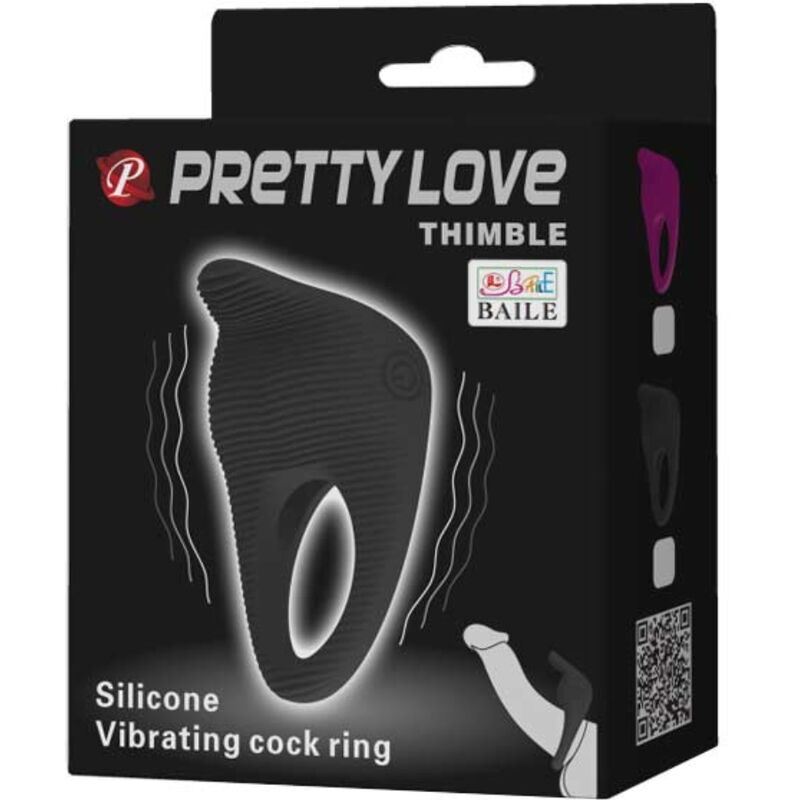PRETTY LOVE - THIMBLE ANILLO VIBRADOR NEGRO 8 PRETTY LOVE - THIMBLE ANILLO VIBRADOR NEGRO - Imagen 8