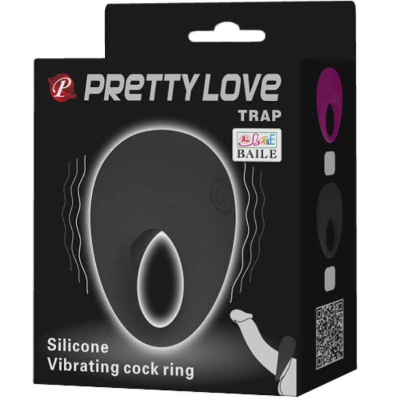PRETTY LOVE - TRAP ANILLO VIBRADOR NEGRO 8 PRETTY LOVE - TRAP ANILLO VIBRADOR NEGRO - Imagen 8