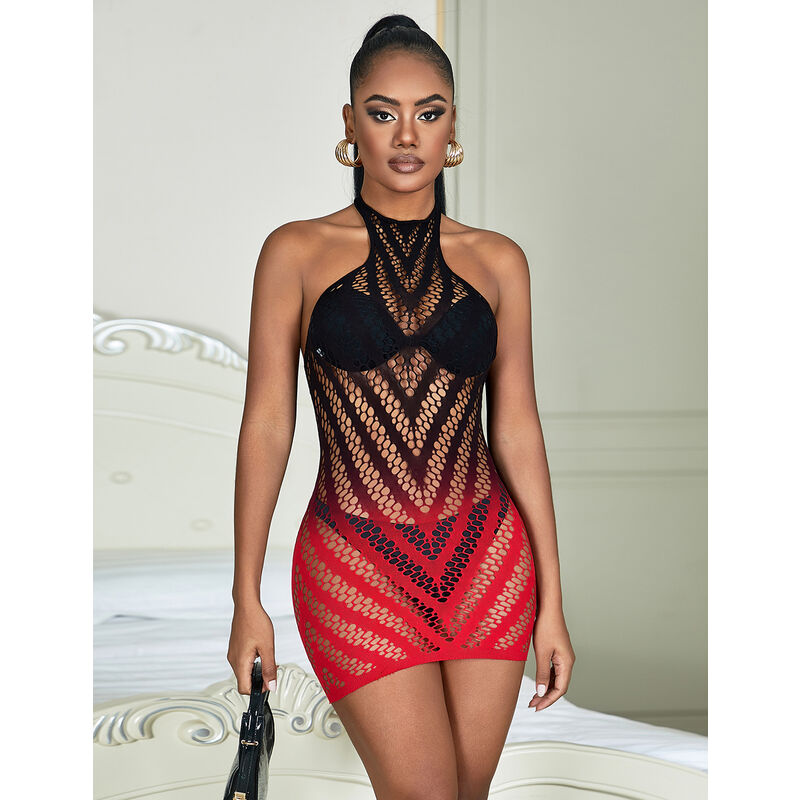 SUBBLIME - 952242 VESTIDO DE REJILLA ELÁSTICO DEGRADADO ROJO Y NEGRO TALLA ÚNICA 8 SUBBLIME - 952242 VESTIDO DE REJILLA ELÁSTICO DEGRADADO ROJO Y NEGRO TALLA ÚNICA - Imagen 8