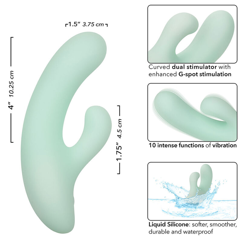 CALEXOTICS - PACIFICA FIJI VIBRADOR Y ESTIMULADOR PUNTO G 10 VIBRACIONES AQUA 7 CALEXOTICS - PACIFICA FIJI VIBRADOR Y ESTIMULADOR PUNTO G 10 VIBRACIONES AQUA - Imagen 7