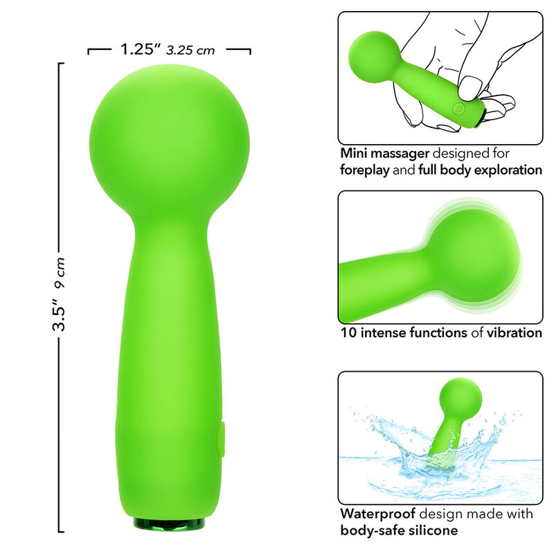 CALEXOTICS - NEON VIBES THE BUBBLY VIBE MINI MASAJEADOR 10 VIBRACIONES VERDE 3 CALEXOTICS - NEON VIBES THE BUBBLY VIBE MINI MASAJEADOR 10 VIBRACIONES VERDE - Imagen 3