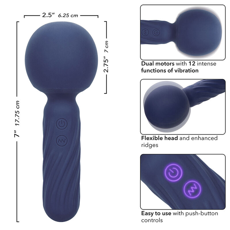 CALEXOTICS - CHARISMA SEDUCTION MASAJEADOR 12 FUNCIONES 17,75 CM X 6,25 CM MORADO 4 CALEXOTICS - CHARISMA SEDUCTION MASAJEADOR 12 FUNCIONES 17,75 CM X 6,25 CM MORADO - Imagen 4