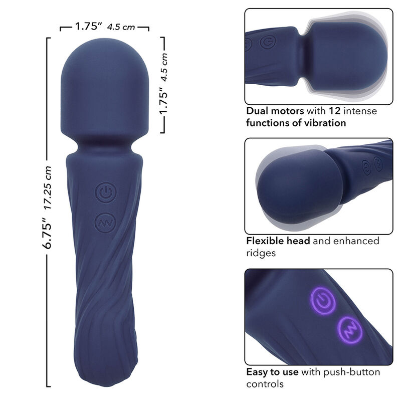 CALEXOTICS - CHARISMA ALLURE MASAJEADOR DOBLE MOTOR 12 FUNCIONES 17,25 CM X 4,5 CM MORADO 5 CALEXOTICS - CHARISMA ALLURE MASAJEADOR DOBLE MOTOR 12 FUNCIONES 17,25 CM X 4,5 CM MORADO - Imagen 5