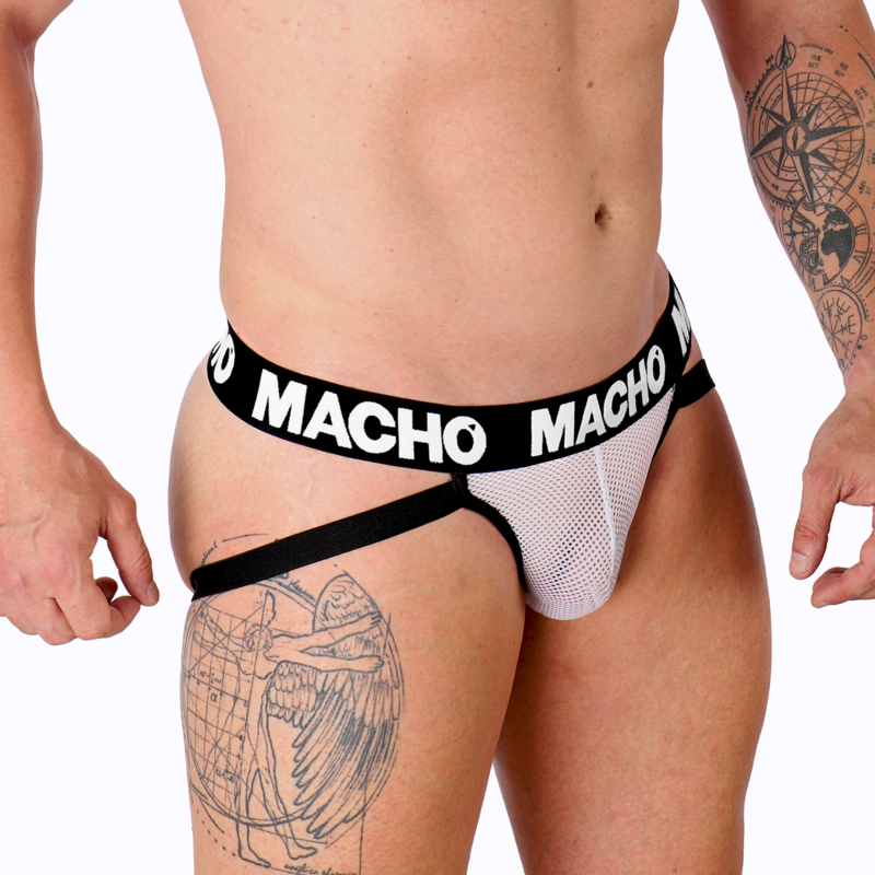MACHO - MX26X1 JOCK REJILLA BLANCO S 3 MACHO - MX26X1 JOCK REJILLA BLANCO S - Imagen 4