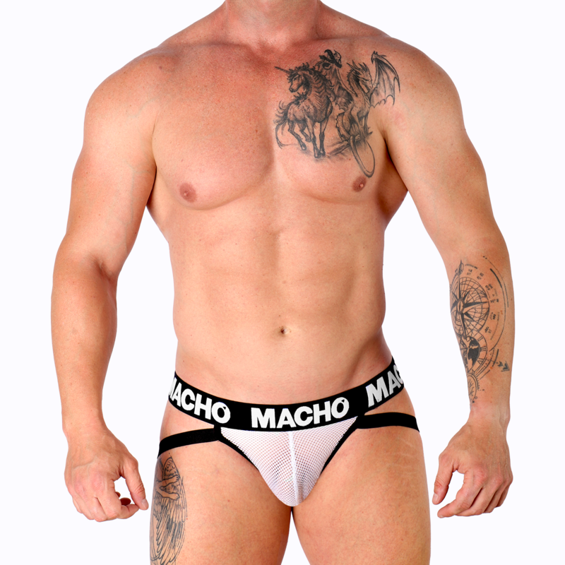 MACHO - MX26X1 JOCK REJILLA BLANCO S 4 MACHO - MX26X1 JOCK REJILLA BLANCO S - Imagen 5