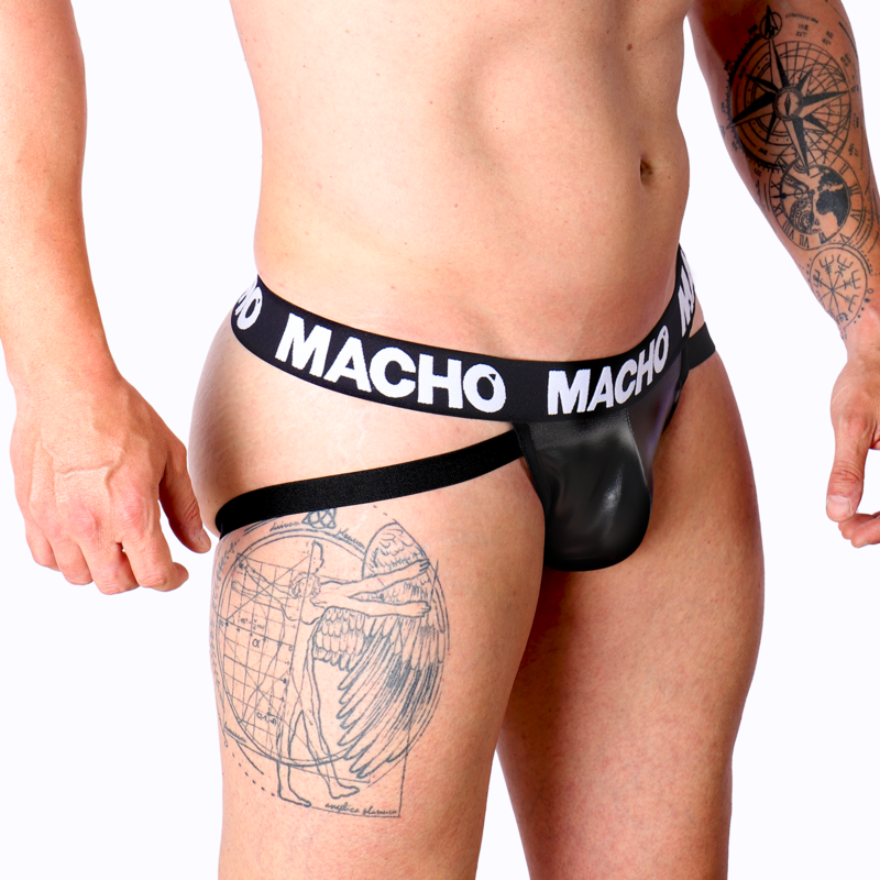 MACHO - MX25NC JOCK CUERO NEGRO 4 MACHO - MX25NC JOCK CUERO NEGRO - Imagen 4
