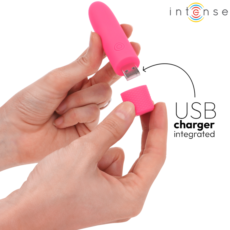 INTENSE - SYMONE BALA VIBRADORA RECARGABLE POR USB 8 VIBRACIONES ROSA 10 X 2.2 CM 5 INTENSE - SYMONE BALA VIBRADORA RECARGABLE POR USB 8 VIBRACIONES ROSA 10 X 2.2 CM - Imagen 5