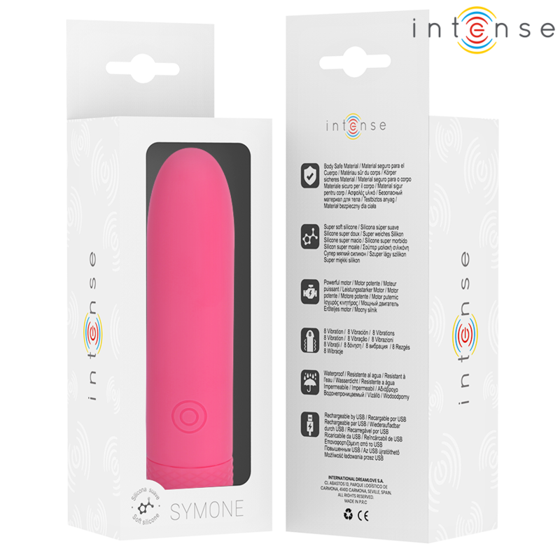 INTENSE - SYMONE BALA VIBRADORA RECARGABLE POR USB 8 VIBRACIONES ROSA 10 X 2.2 CM 7 INTENSE - SYMONE BALA VIBRADORA RECARGABLE POR USB 8 VIBRACIONES ROSA 10 X 2.2 CM - Imagen 7