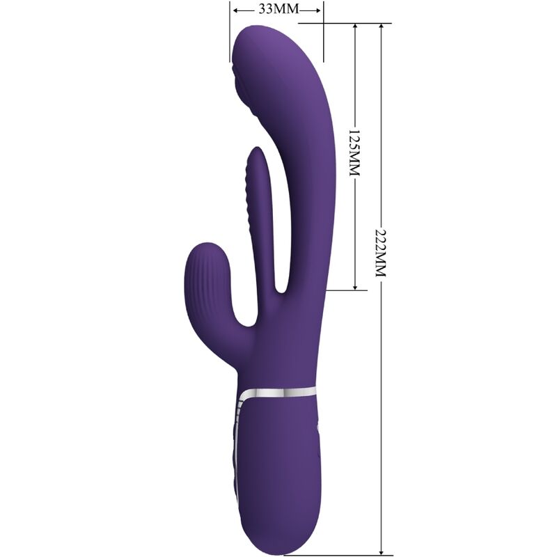 PRETTY LOVE - SHANIA TRIPLE VIBRADOR RABBIT MULTIFUNCIÓN MORADO 8 PRETTY LOVE - SHANIA TRIPLE VIBRADOR RABBIT MULTIFUNCIÓN MORADO - Imagen 8