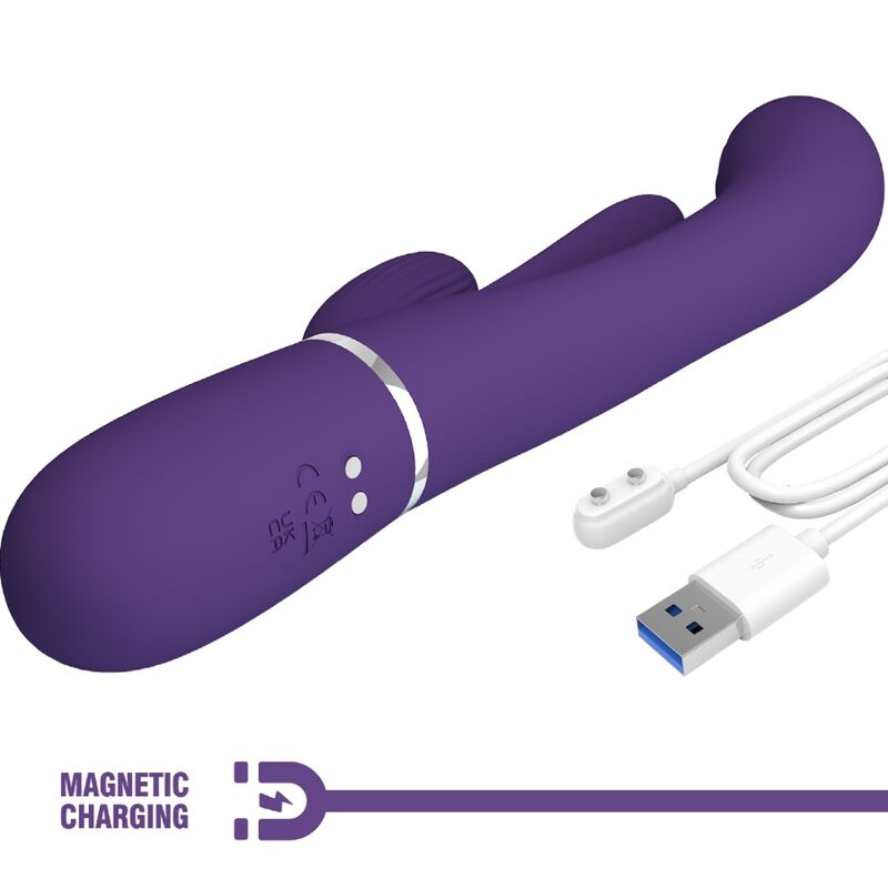 PRETTY LOVE - SHANIA TRIPLE VIBRADOR RABBIT MULTIFUNCIÓN MORADO 10 PRETTY LOVE - SHANIA TRIPLE VIBRADOR RABBIT MULTIFUNCIÓN MORADO - Imagen 10