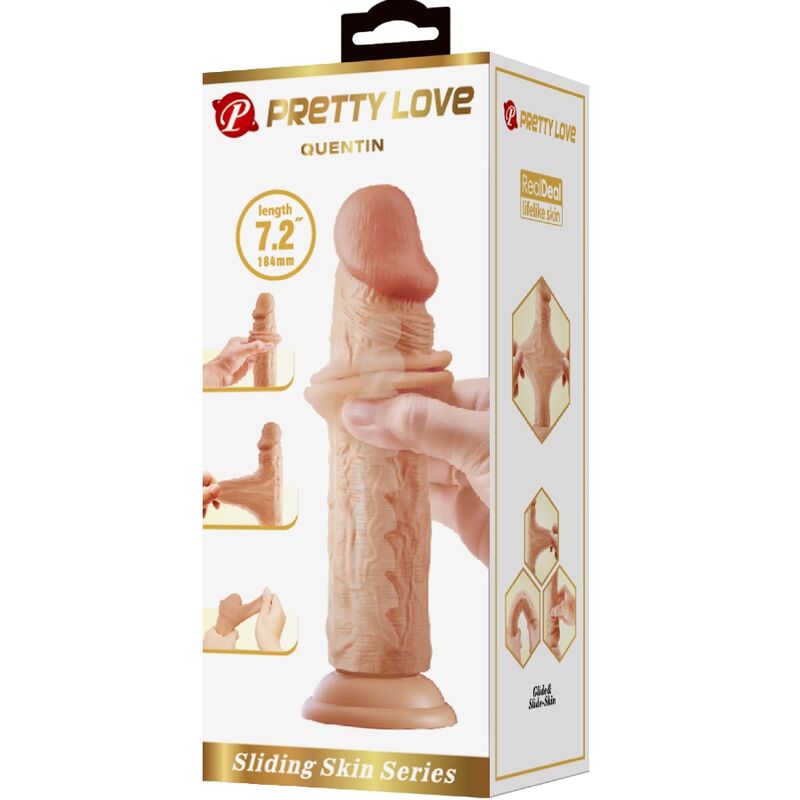 PRETTY LOVE - QUENTIN DILDO REALÍSTICO 18 CM NATURAL 2 PRETTY LOVE - QUENTIN DILDO REALÍSTICO 18 CM NATURAL - Imagen 2