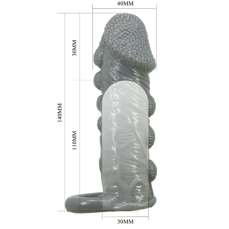 PRETTY LOVE - FUNDA REALÍSTICA ALARGADORA Y RETARDANTE PARA PENE GRIS 5 PRETTY LOVE - FUNDA REALÍSTICA ALARGADORA Y RETARDANTE PARA PENE GRIS - Imagen 5