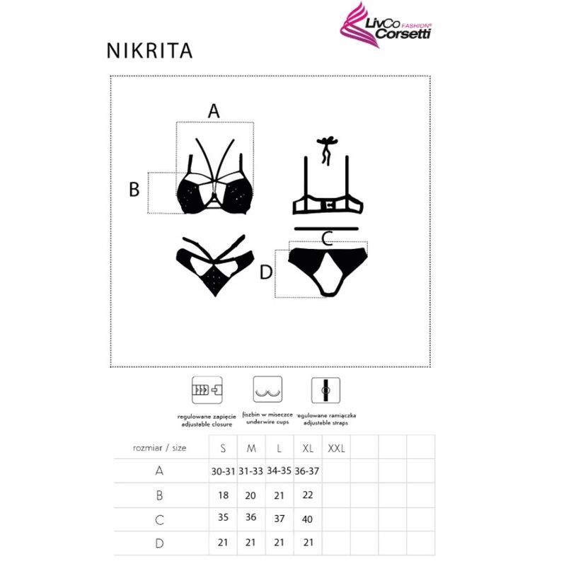 LIVCO CORSETTI FASHION - NIKRITA LC 90674 SUJETADOR + PANTIES NEGRO S 3 LIVCO CORSETTI FASHION - NIKRITA LC 90674 SUJETADOR + PANTIES NEGRO S - Imagen 4