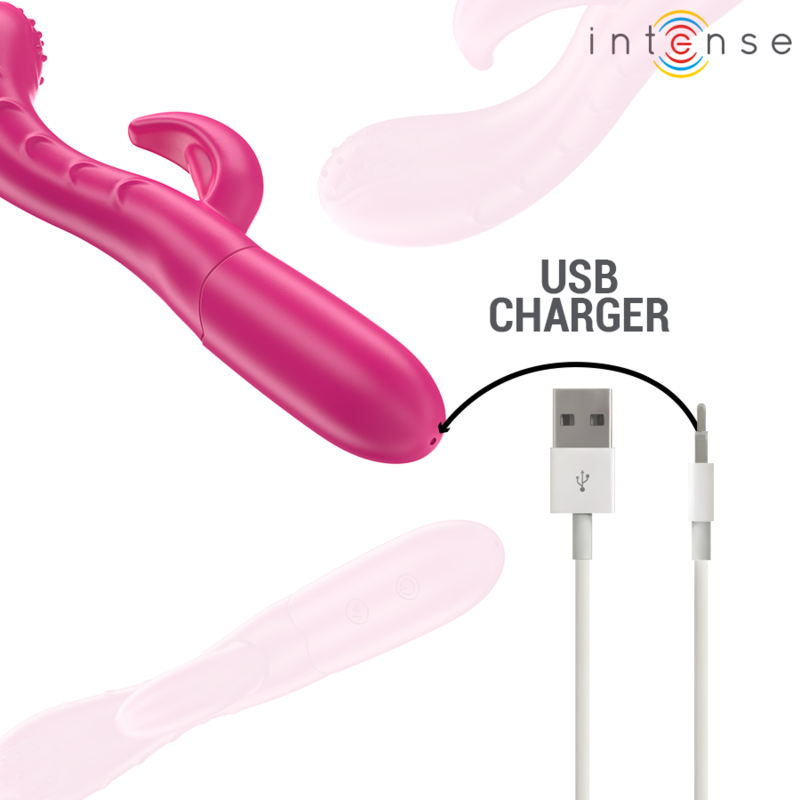 INTENSE - AMARA VIBRADOR CON LENGUA ESTIMULADORA 10 VIBRACIONES ROSA 5 INTENSE - AMARA VIBRADOR CON LENGUA ESTIMULADORA 10 VIBRACIONES ROSA - Imagen 5