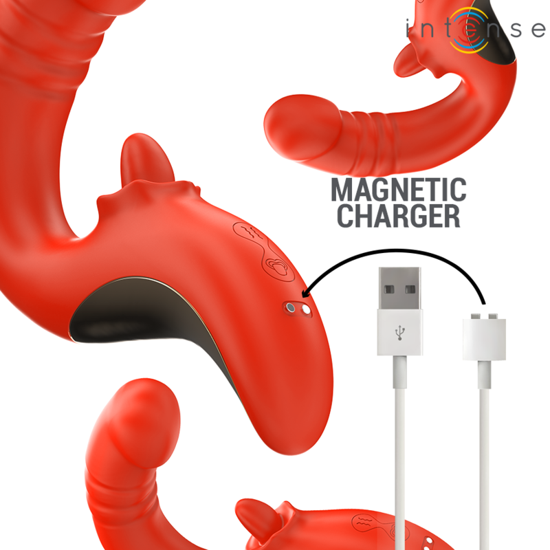 INTENSE - PAULINA VIBRADOR & ESTIMULADOR EN FORMA DE U ROJO 7 INTENSE - PAULINA VIBRADOR & ESTIMULADOR EN FORMA DE U ROJO - Imagen 7