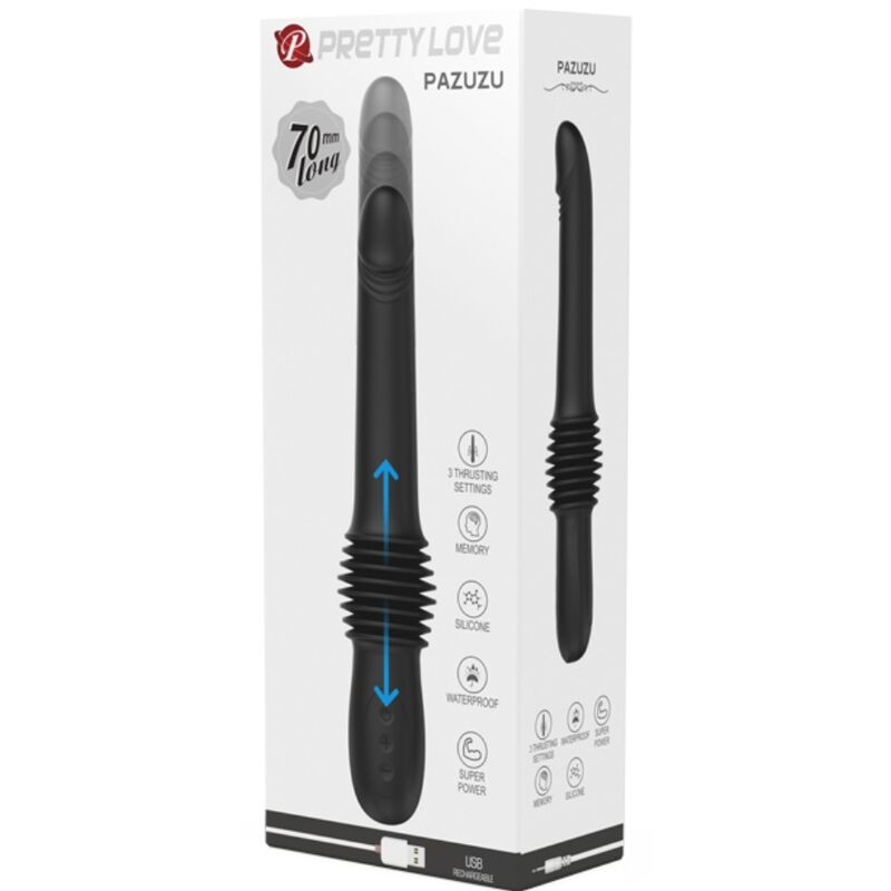 PRETTY LOVE - PAZUZU VIBRADOR 3 MODOS DE EMPUJE NEGRO 5 PRETTY LOVE - PAZUZU VIBRADOR 3 MODOS DE EMPUJE NEGRO - Imagen 5