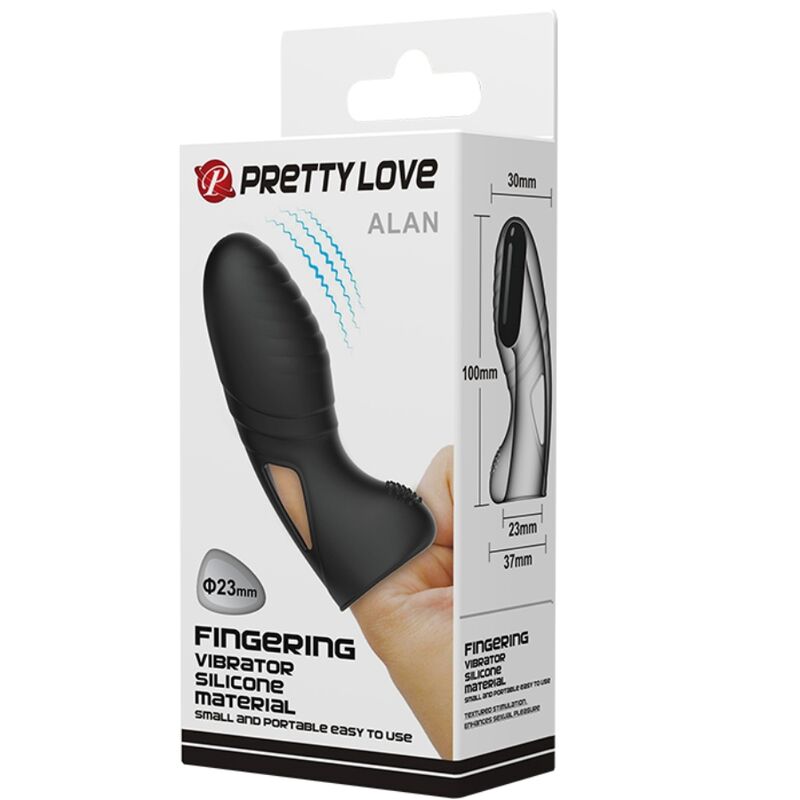 PRETTY LOVE - ALAN VIBRADOR DE DEDO SILICONA NEGRO 9 PRETTY LOVE - ALAN VIBRADOR DE DEDO SILICONA NEGRO - Imagen 9