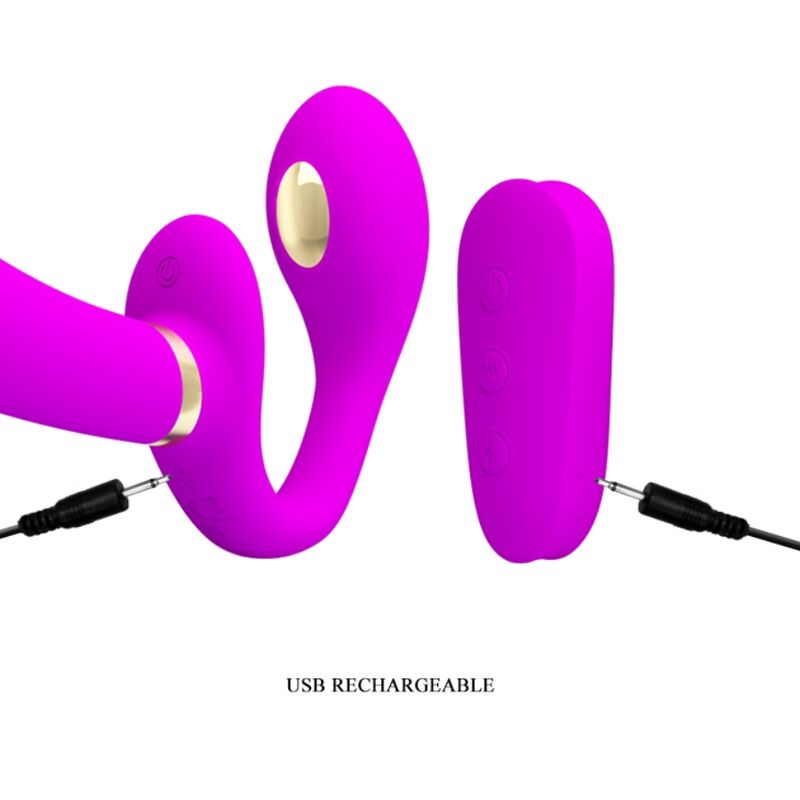 PRETTY LOVE - THUNDERBIRD VIBRADOR DOBLE STRAP-ON CONTROL REMOTO MORADO 2 PRETTY LOVE - THUNDERBIRD VIBRADOR DOBLE STRAP-ON CONTROL REMOTO MORADO - Imagen 2