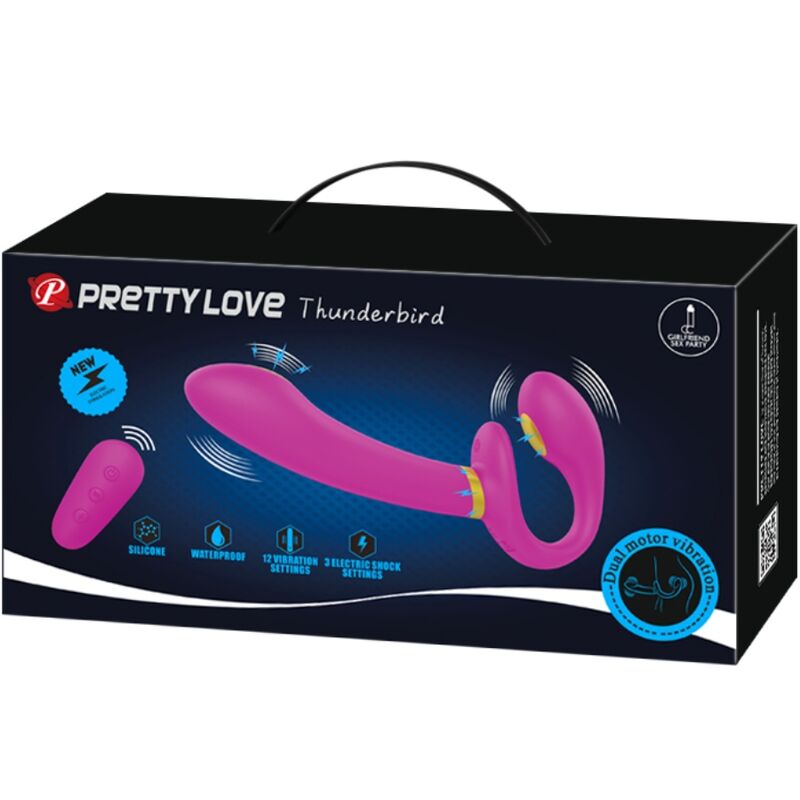 PRETTY LOVE - THUNDERBIRD VIBRADOR DOBLE STRAP-ON CONTROL REMOTO MORADO 6 PRETTY LOVE - THUNDERBIRD VIBRADOR DOBLE STRAP-ON CONTROL REMOTO MORADO - Imagen 6