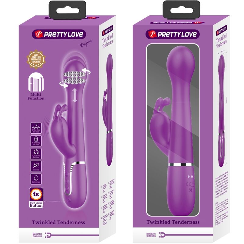 PRETTY LOVE - DEJON VIBRADOR RABBIT MULTIFUNCIÓN 3 EN 1 MORADO 7 PRETTY LOVE - DEJON VIBRADOR RABBIT MULTIFUNCIÓN 3 EN 1 MORADO - Imagen 7