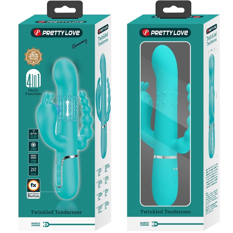 PRETTY LOVE - CAMMY TRIPLE VIBRADOR RABBIT MULTIFUNCIÓN 4 EN 1 AZUL 7 PRETTY LOVE - CAMMY TRIPLE VIBRADOR RABBIT MULTIFUNCIÓN 4 EN 1 AZUL - Imagen 7