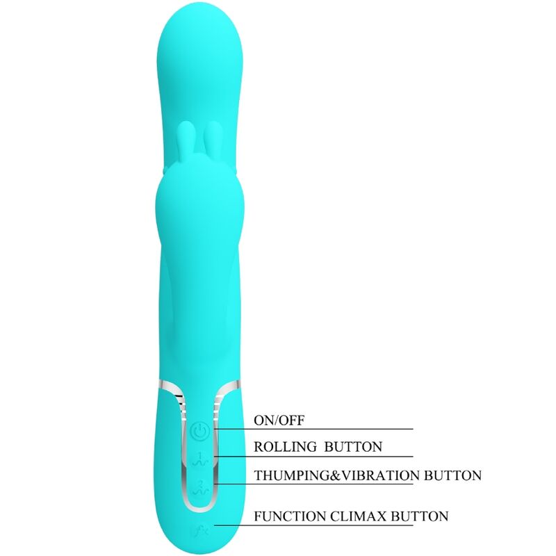 PRETTY LOVE - CAMMY TRIPLE VIBRADOR RABBIT MULTIFUNCIÓN 4 EN 1 AZUL 8 PRETTY LOVE - CAMMY TRIPLE VIBRADOR RABBIT MULTIFUNCIÓN 4 EN 1 AZUL - Imagen 8
