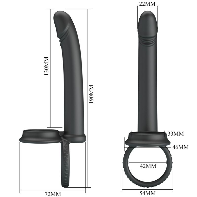 PRETTY LOVE - MOSES ANILLO DOBLE PENE PARA DONLE PENETACIÓN NEGRO 7 PRETTY LOVE - MOSES ANILLO DOBLE PENE PARA DONLE PENETACIÓN NEGRO - Imagen 7