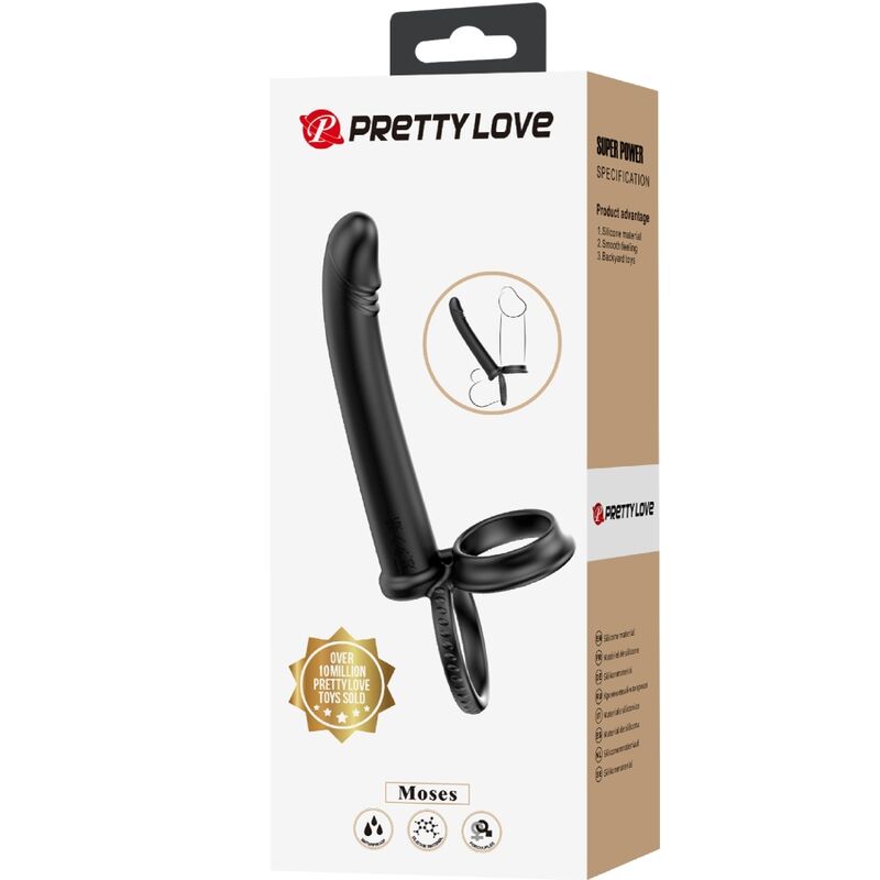 PRETTY LOVE - MOSES ANILLO DOBLE PENE PARA DONLE PENETACIÓN NEGRO 8 PRETTY LOVE - MOSES ANILLO DOBLE PENE PARA DONLE PENETACIÓN NEGRO - Imagen 8