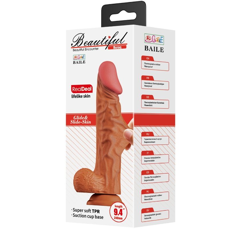 BAILE - BURAQ DILDO REALÍSTICO 24 CM NATURAL 6 BAILE - BURAQ DILDO REALÍSTICO 24 CM NATURAL - Imagen 6