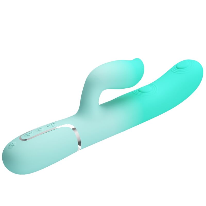 PRETTY LOVE - GIGI VIBRADOR RABBIT MULTIFUNCIÓN VERDE AGUA 4 PRETTY LOVE - GIGI VIBRADOR RABBIT MULTIFUNCIÓN VERDE AGUA - Imagen 4