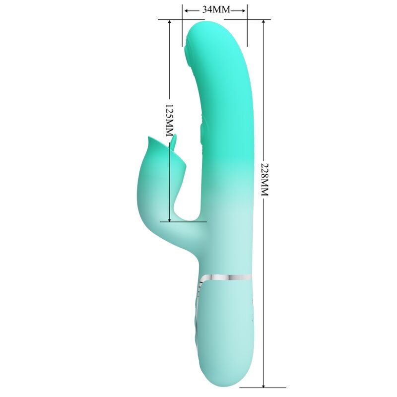 PRETTY LOVE - GIGI VIBRADOR RABBIT MULTIFUNCIÓN VERDE AGUA 9 PRETTY LOVE - GIGI VIBRADOR RABBIT MULTIFUNCIÓN VERDE AGUA - Imagen 9